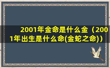 2001年金命是什么金（2001年出生是什么命(金蛇之命)）