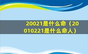 20021是什么命（20010221是什么命人）