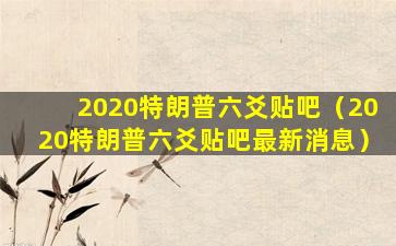 2020特朗普六爻贴吧（2020特朗普六爻贴吧最新消息）