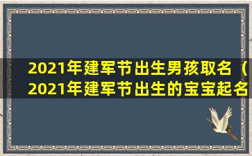 2021年建军节出生男孩取名（2021年建军节出生的宝宝起名）