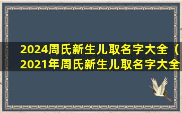 2024周氏新生儿取名字大全（2021年周氏新生儿取名字大全）