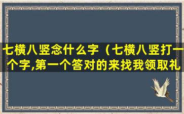 七横八竖念什么字（七横八竖打一个字,第一个答对的来找我领取礼品哟!）