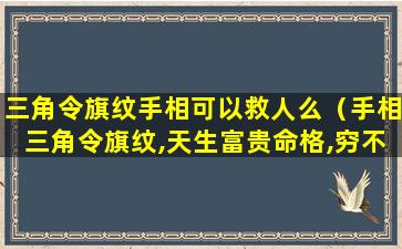 三角令旗纹手相可以救人么（手相三角令旗纹,天生富贵命格,穷不过35岁,越老越...）