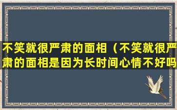 不笑就很严肃的面相（不笑就很严肃的面相是因为长时间心情不好吗）