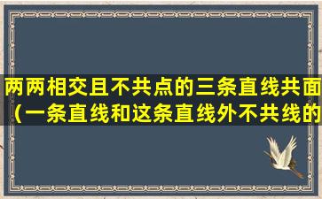 两两相交且不共点的三条直线共面（一条直线和这条直线外不共线的三点）