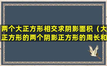 两个大正方形相交求阴影面积（大正方形的两个阴影正方形的周长和是44厘米）