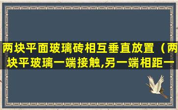 两块平面玻璃砖相互垂直放置（两块平玻璃一端接触,另一端相距一小气隙）