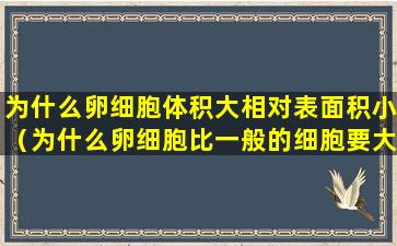 为什么卵细胞体积大相对表面积小（为什么卵细胞比一般的细胞要大很多,生物学意义是什么）