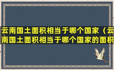 云南国土面积相当于哪个国家（云南国土面积相当于哪个国家的面积）