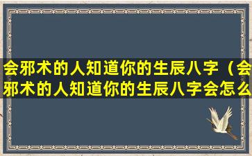 会邪术的人知道你的生辰八字（会邪术的人知道你的生辰八字会怎么样）