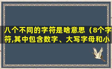 八个不同的字符是啥意思（8个字符,其中包含数字、大写字母和小写字母）