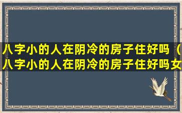 八字小的人在阴冷的房子住好吗（八字小的人在阴冷的房子住好吗女生）