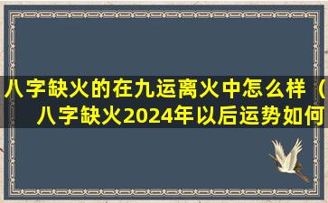 八字缺火的在九运离火中怎么样（八字缺火2024年以后运势如何）