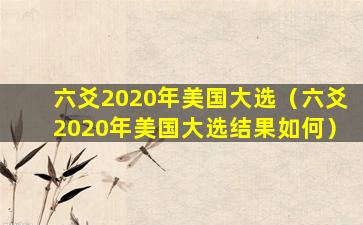 六爻2020年美国大选（六爻2020年美国大选结果如何）