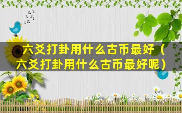 六爻打卦用什么古币最好（六爻打卦用什么古币最好呢）