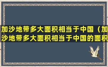 加沙地带多大面积相当于中国（加沙地带多大面积相当于中国的面积）