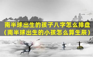 南半球出生的孩子八字怎么排盘（南半球出生的小孩怎么算生辰）