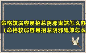 命格较弱容易招惹阴邪鬼煞怎么办（命格较弱容易招惹阴邪鬼煞怎么办呢）