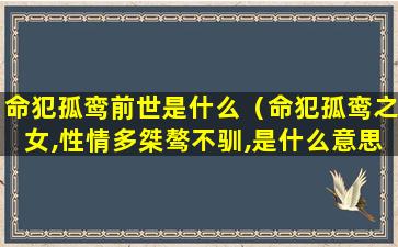 命犯孤鸾前世是什么（命犯孤鸾之女,性情多桀骜不驯,是什么意思）