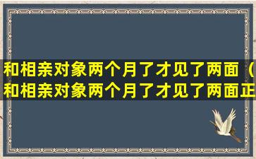 和相亲对象两个月了才见了两面（和相亲对象两个月了才见了两面正常吗）