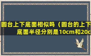 圆台上下底面相似吗（圆台的上下底面半径分别是10cm和20cm）