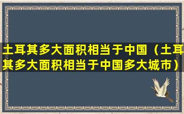 土耳其多大面积相当于中国（土耳其多大面积相当于中国多大城市）