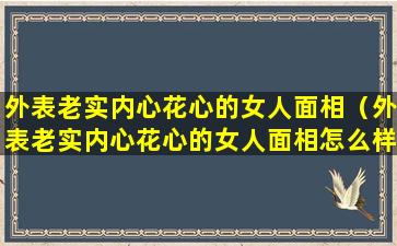 外表老实内心花心的女人面相（外表老实内心花心的女人面相怎么样）