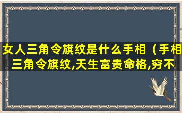 女人三角令旗纹是什么手相（手相三角令旗纹,天生富贵命格,穷不过35岁,越老越...）