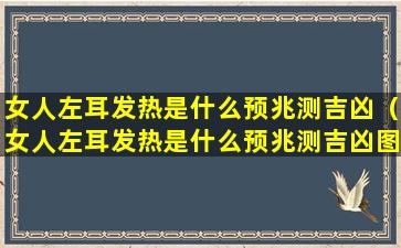 女人左耳发热是什么预兆测吉凶（女人左耳发热是什么预兆测吉凶图解）