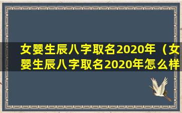 女婴生辰八字取名2020年（女婴生辰八字取名2020年怎么样）