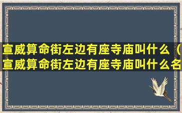 宣威算命街左边有座寺庙叫什么（宣威算命街左边有座寺庙叫什么名字）