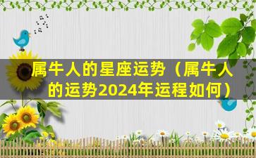 属牛人的星座运势（属牛人的运势2024年运程如何）