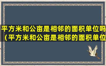 平方米和公亩是相邻的面积单位吗（平方米和公亩是相邻的面积单位吗怎么算）