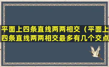 平面上四条直线两两相交（平面上四条直线两两相交最多有几个交点最少有几个交点）