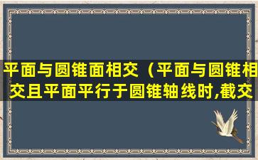 平面与圆锥面相交（平面与圆锥相交且平面平行于圆锥轴线时,截交线形状为）