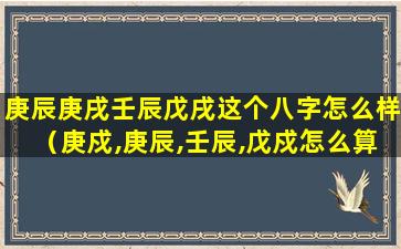 庚辰庚戌壬辰戊戌这个八字怎么样（庚戍,庚辰,壬辰,戊戍怎么算）