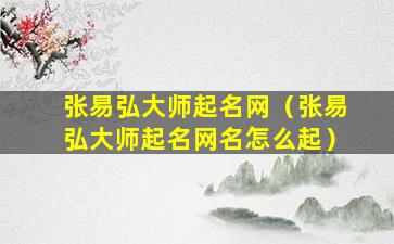 张易弘大师起名网（张易弘大师起名网名怎么起）