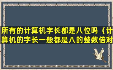 所有的计算机字长都是八位吗（计算机的字长一般都是八的整数倍对吗）