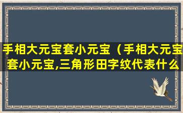 手相大元宝套小元宝（手相大元宝套小元宝,三角形田字纹代表什么）