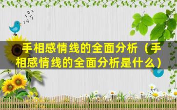 手相感情线的全面分析（手相感情线的全面分析是什么）