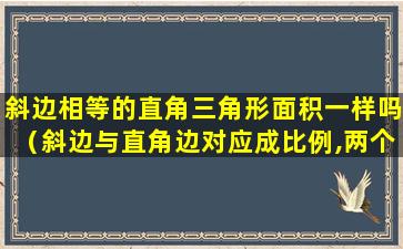 斜边相等的直角三角形面积一样吗（斜边与直角边对应成比例,两个直角三角形相似）