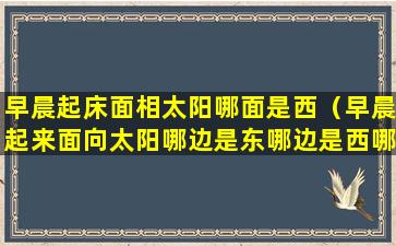 早晨起床面相太阳哪面是西（早晨起来面向太阳哪边是东哪边是西哪边是北哪边是南）