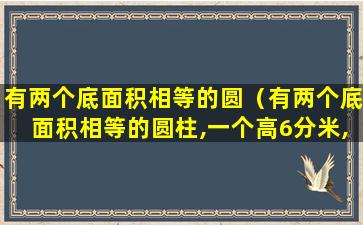 有两个底面积相等的圆（有两个底面积相等的圆柱,一个高6分米,体积是48立方米）