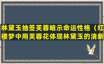 林黛玉抽签芙蓉暗示命运性格（红楼梦中用芙蓉花体现林黛玉的清新脱俗）