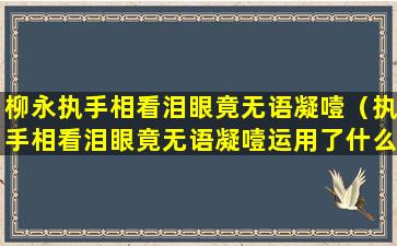 柳永执手相看泪眼竟无语凝噎（执手相看泪眼竟无语凝噎运用了什么修辞手法）