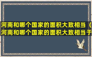 河南和哪个国家的面积大致相当（河南和哪个国家的面积大致相当于中国）