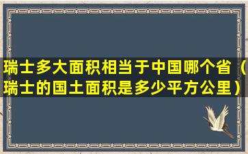 瑞士多大面积相当于中国哪个省（瑞士的国土面积是多少平方公里）