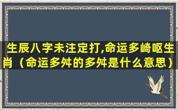 生辰八字未注定打,命运多崎呕生肖（命运多舛的多舛是什么意思）