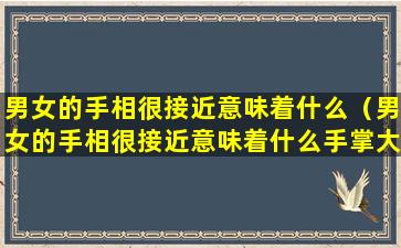 男女的手相很接近意味着什么（男女的手相很接近意味着什么手掌大小一样）