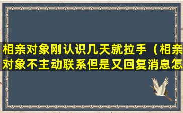 相亲对象刚认识几天就拉手（相亲对象不主动联系但是又回复消息怎么办）